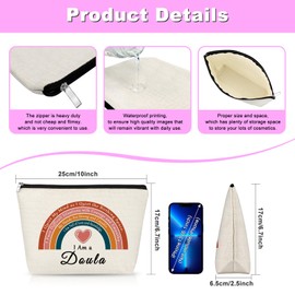 Doula Gifts for Women Makeup Bag Thank You Gift for Postpartum Doula Nurse Appreciation Gifts for Grandma Mom Aunt Friend Cosmetic Bag Graduation Gift for Nicu Nurse OB Doctor Coworker Travel Pouch