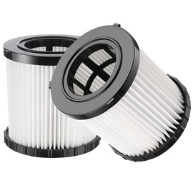 Amazleer 2 Pack DCV5801H Hepa Replacement Filter Compatible for DeWalt DCV580 DCV581H DeWalt DCV5801H Wet Dry Vacuum Replacement Filter Washable and Reusable (DCV5801H_2pcs)