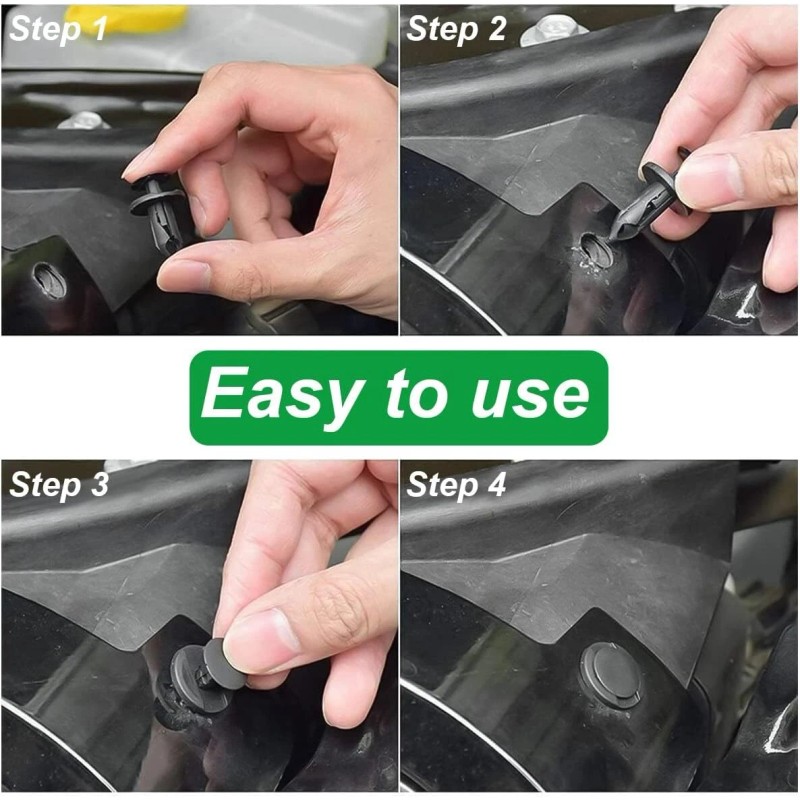 carauto2000 100PCS Retainer Clips Body Bumper Rivet Retainer Trim Molding