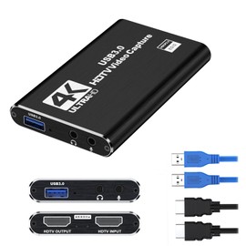 dobestyou 4K Capture Card for Streaming, Recording & Gaming – HDMI Video Capture Device with USB 3.0, 1080p 60fps, Zero Latency for PS5, Xbox, Switch, OBS, PC, Mac – Plug & Play, No Driver Needed