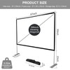 SKERELL Outdoor Projector Screen with Stand 100 Inch: Portable Projection