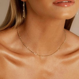 BAYLAY Gold Jewelry for Women - 18K Gold Plated Gold Necklace Gold Chain Necklace Waterproof Jewelry Dainty Gold Necklace Gold Chain Gold Necklace for Women