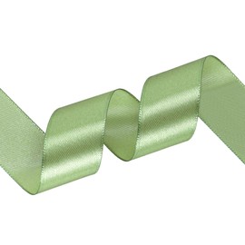 Kryvus Sage Green Satin Ribbon, 25mm x 22M Single Face Sage Green Ribbon, Solid Color Satin Ribbon Perfect for Gift Wrapping, Crafts, Bow Making, Sewing and Wedding Decorations