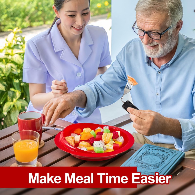 2 Sets Adaptive Utensils Bowl and Plate Set Adaptive Self