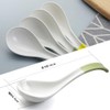YFWOOD 4pcs Astragalus Spoons, 6.3 inches (16 cm), Ceramic Flower