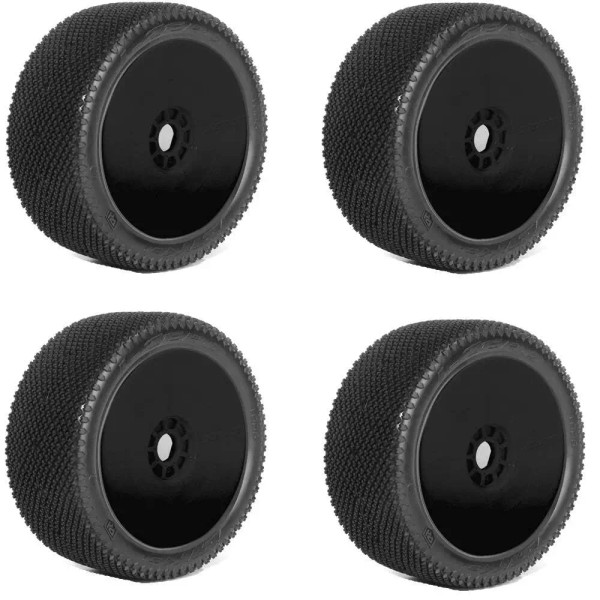 Powerhobby J-Zero 1/8 Buggy Tires Black Dish Wheels (4) Ultra