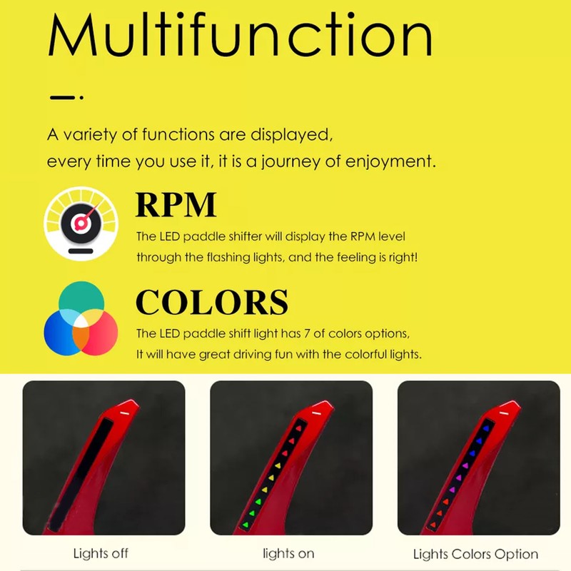 LED Paddle Shifter Extension APP Controller Replacement For F G