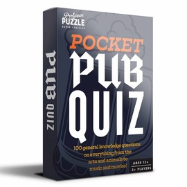 Professor Puzzle | Pocket Pub Quiz | Party Game | Ages 14+ | 2+ Players