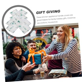 Mipcase 4pcs Kitchen Appliance Handle Refrigerator Door Handle Protector Washable Fits Fridge Oven Dishwasher Keeps Clean from Stains Smudges Water Drips