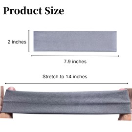 Cayton Headbands for Women, 16 PCS Workout Headbands Soft Elastic Sports Headband for Girls Yoga Running Exercise (Colored, Medium)