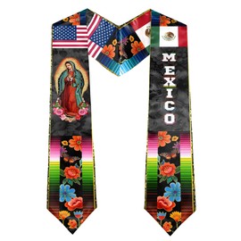 Aomutrsn Mexican Graduation Sash,Mexico Graduation Honor Stole 2025,Mexican American Flag Scarf Class of 2025,Color5