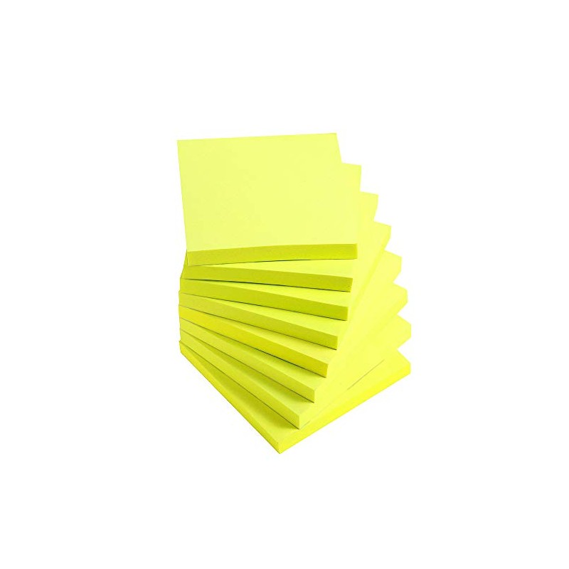 Vanpad Sticky Notes 3x3 Inches,Bright Yellow Self-Stick Pads, Easy to