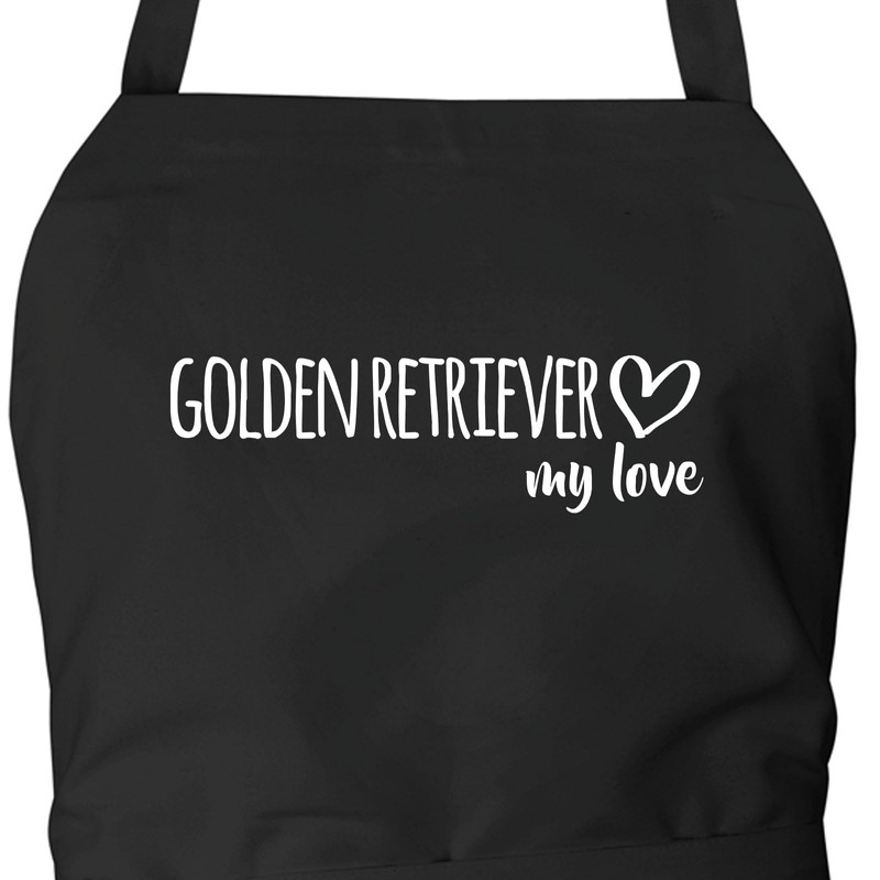Huuraa Apron Golden Retriever My Love Gift Cotton Golden Retriever