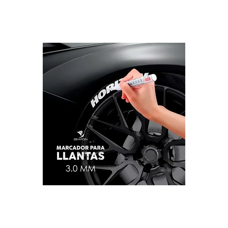 Plumon Bco Pintura Marcador Letras Llantas Moto Carro Llanta