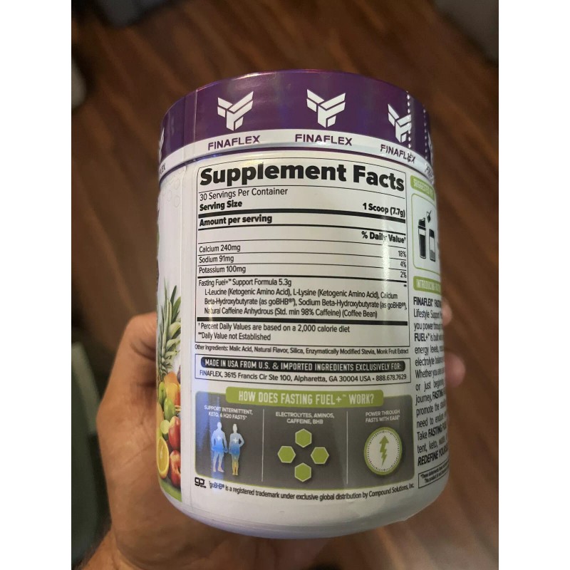 FINAFLEX fasting fuel fruit punch 8.1 oz 30 servings