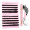 Parriparri Eyelash Extension with Bond and Remover 80D+100D Fluffy Individual