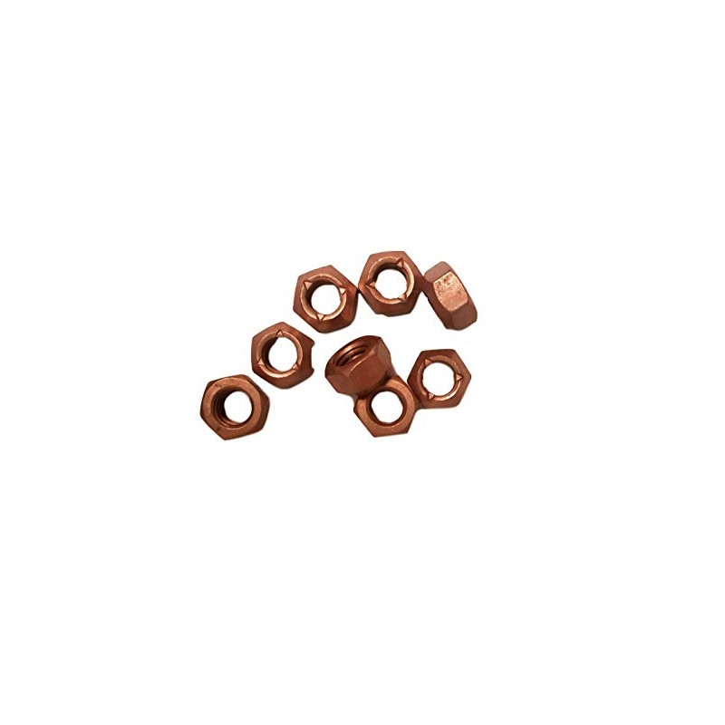 8 x Copper Exhaust Manifold Stud Nuts
