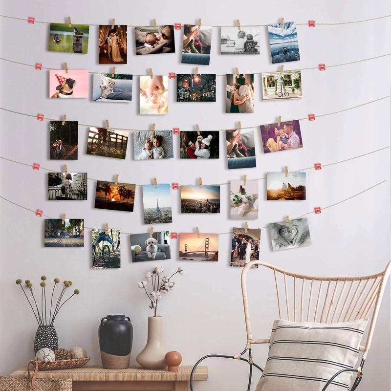 Halsouy Cable Clips 100pcs, Wire Clips, Durable Strong Adhesive Cable