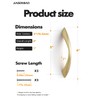 JIASENBAO Brushed Gold Cabinet Pulls 3 Inch Arch Twisted Brass