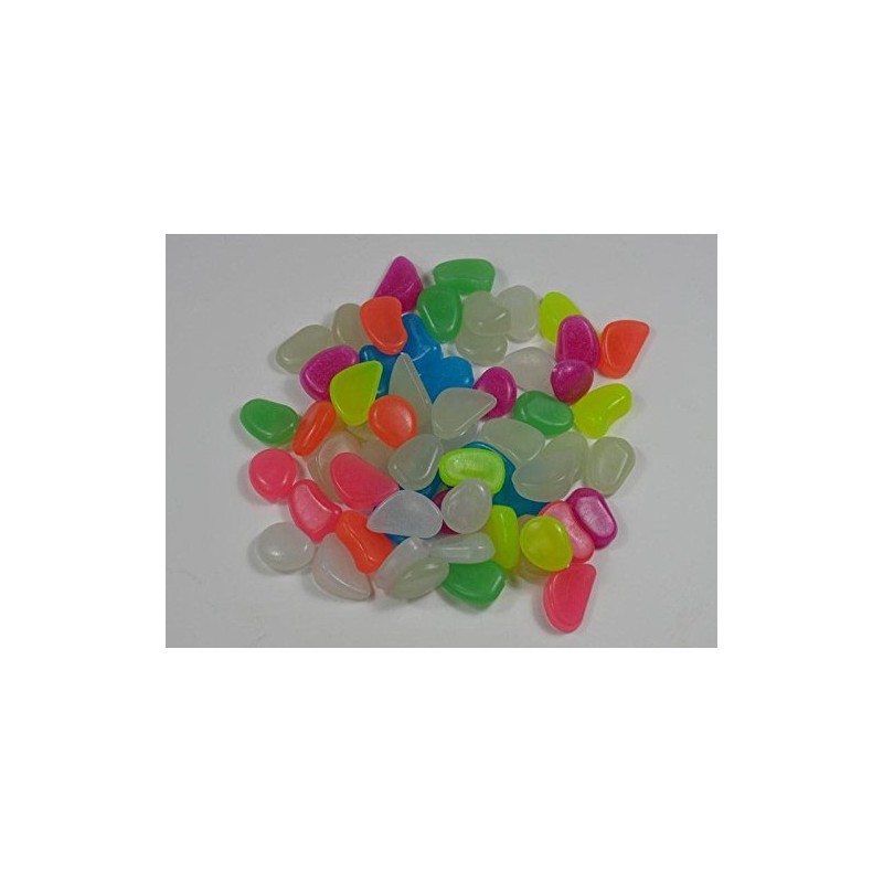 BUSDUGA - Luminous stones, glow-in-the-dark pebbles - indoor/outdoor (colourful 400