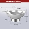 Serinar Stainless Steel Metal Canning Funnel with Removable Strainer, for
