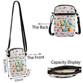 TSOTMO Cute Curling Gift It's a Beautiful Day for Curling Crossbody Bag Gift for Curling Fans Sport Lover Gift (Curling CR CA)