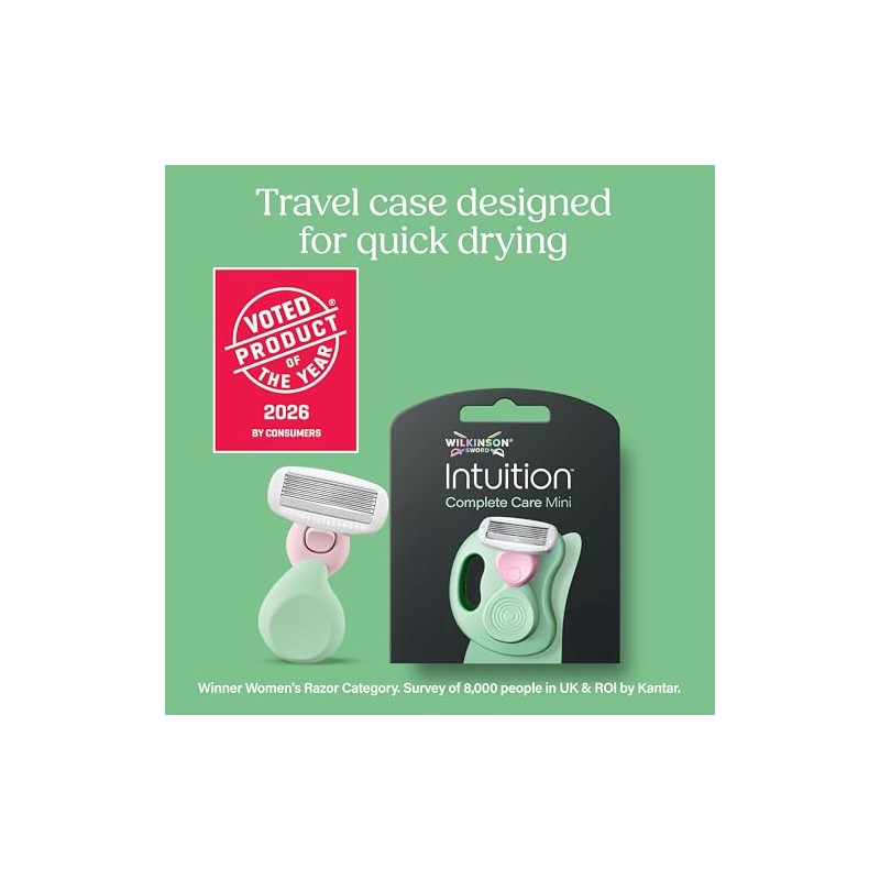 Wilkinson Sword Intuition Complete Care Mini Travel, 1 Razor for