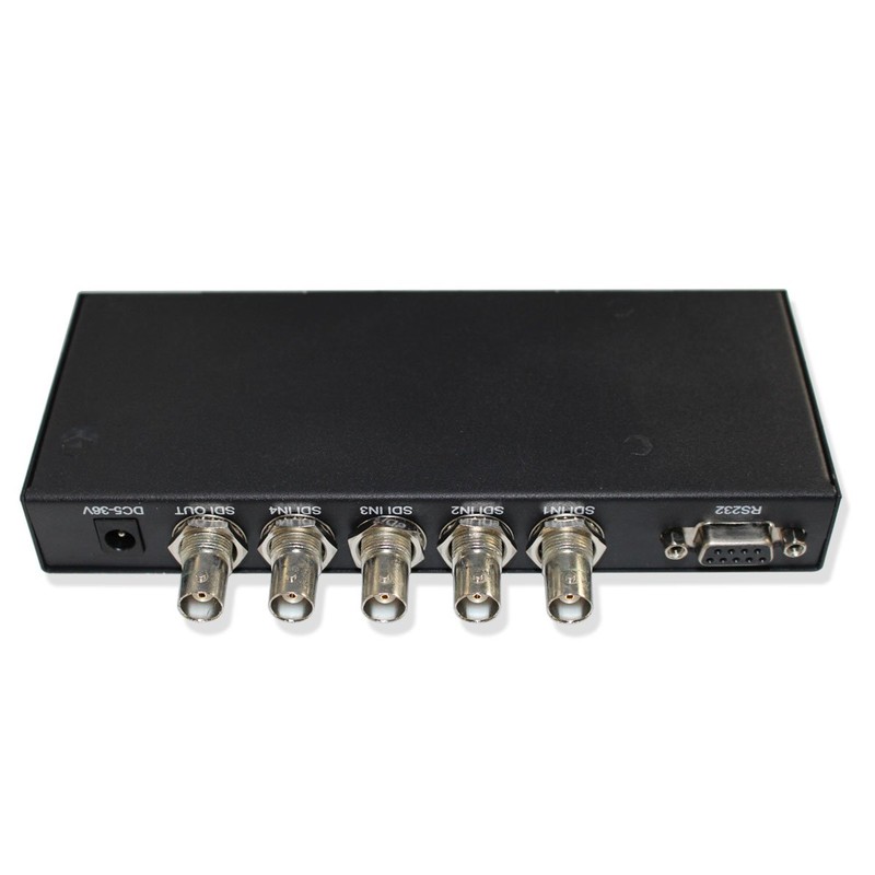 Wiistar 4x1 SDI Switcher with ReClock Technology, Supports SD, HD,