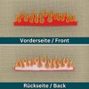 Fire Flames Patch for Iron-On or Sew On Iron-On Patch