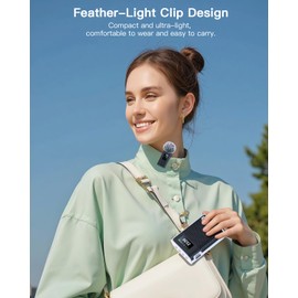 2025 New Upgraded Voice Amplifier Wireless Microphone with Magnetic Lavalier, LED Display Screen, Rechargeable Portable Microphone Speaker for Teachers, Classroom, Yoga, Meetings, Speeches, Tours