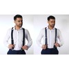 Decalen Men's Suspenders with Extra Strong Triangular Anti-Slip Buckle, Y-Shape,