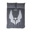 Rapport Bedding ANGEL WINGS Shimmer Detail Duvet Cover Set Grey