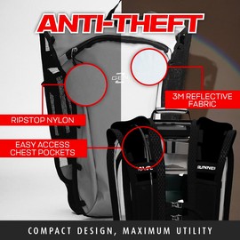 RAVERUNNER® Clear Hydration Pack – Festival-Approved Hydration Backpack Clear with 2L Bladder – Lightweight Clear Water Backpack for Festival Entry – Bounce-Free Clear Hydropack for Raves