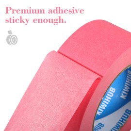 KIWIHUB Pink Painters Tape,2 inch x 60 Yards - Medium Adhesive Masking Tape for Painting,Labeling,DIY Crafting,Decoration and School Projects
