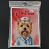 Caroline's Treasures Norwich Terrier Get Well Soon Greeting Cards Pack