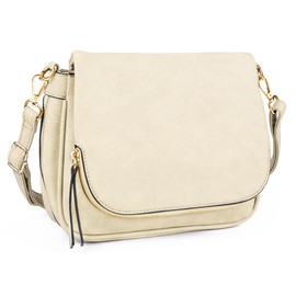 GLITZALL Small Crossbody Bag for Women PU Leather Over the Shoulder Purses and Flap Cross Body Handbags Multi Pockets