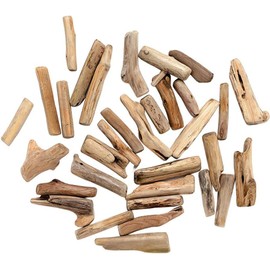 20Pcs Natural Driftwood Pieces - Mixed-Size Beach Decor for DIY Crafts | Rustic Wood Slices and Branches for Vase Fillers, Photo Frames,Craft Supplies, Natural Wood Crafts