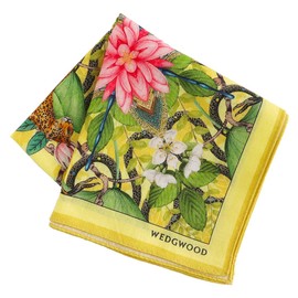 Blooming WEDGWOOD 000798-0001-01 Wedgewood Large Print Handkerchief, Water Lily, Ecott Series (Yellow), Women's, Handkerchief, Approx. 22.8 inches (58 cm), yellow