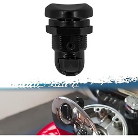 Fuel Door Push Button Gas Tank Cap Latch Kit Compatible with Harley Touring Electra Glide Street Glide Road Glide Tri Glide Ultra Limited 1992-2023 (Black)