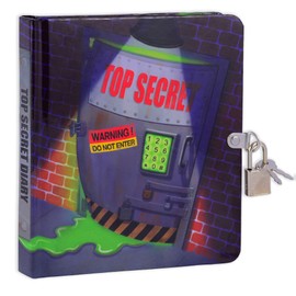 MOLLYBEE KIDS Top Secret Lock and Key Diary for Children, Measures 5.5 x 6.25 Inches, 208 Lined Pages