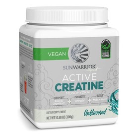Sunwarrior Active Creatine Monohydrate Protein Powder Pre Workout Post Workout Creatine Powder, Unflavored 300g, 60 Servings - Specification: Active Creatine Unflavored