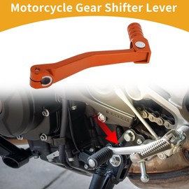 Partuto Folding Motorcycle Gear Shifter Lever for Apollo BBR Aluminum Alloy Pedal Shift Lever Arm Orange