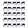 Treela 24 Packs Outdoor Fence Lights Solar Powered Deck Lights