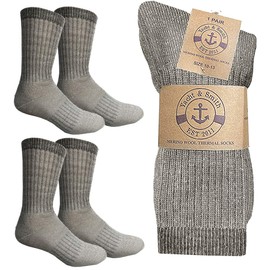 Yacht & Smith 4 Pairs Merino Wool Socks for Men & Women, Thermal, Warm Sock Hiking Winter, Bulk Pack