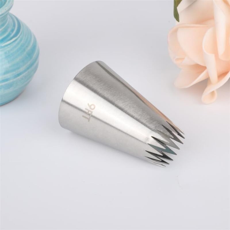 Silver Churro Piping Tip, Piping Tips for Eclair, Open Star