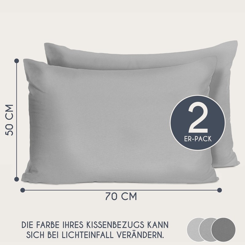 Cushion Cover 40 x 80 cm Renforcé Cotton (Set of
