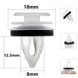 Pack of 50 Universal Door Trim Brackets, Door Trim Mounting Clips, Brackets Bumpers, Bumper Trim Mounting Clips for 3 Series E36, E46, E90, E91, E92