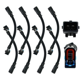 Gautory LS1 LS6 LT1 EV1 Injector Wiring Harness to LQ4 LQ9 4.8 5.3 6.0 for Delphi Adapters Connectors 8Pcs