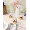 Ju's Favors Wooden Candle Holders Set of 10 for Baptism