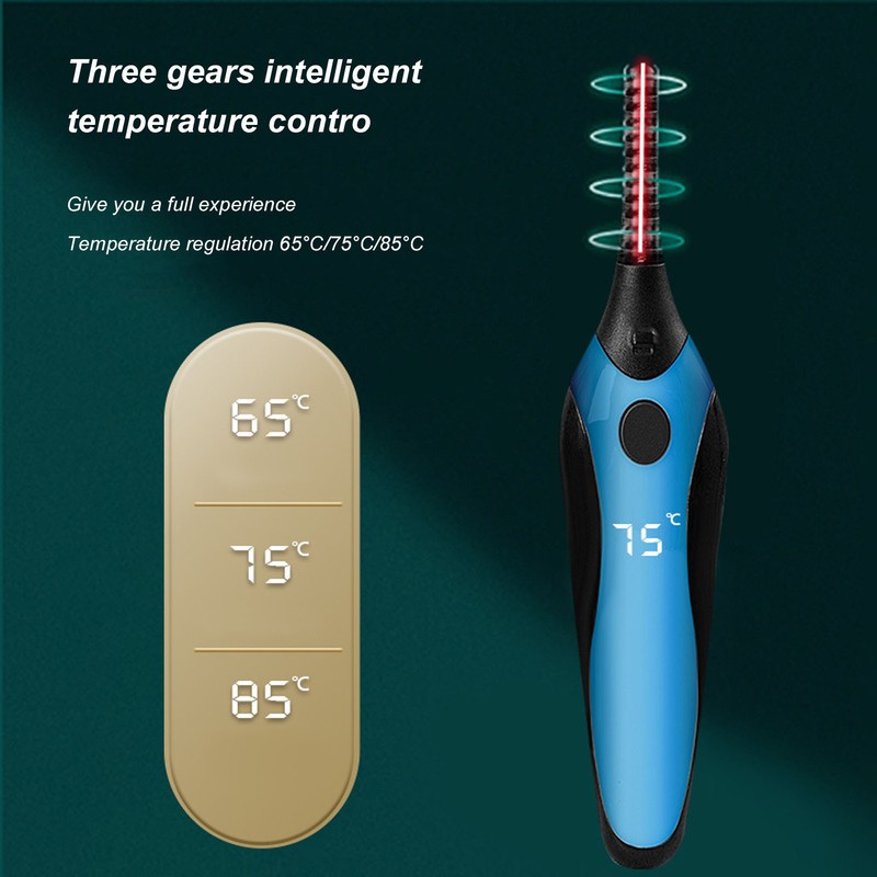 Long Lasting Electric Heated Eyelash Curler 3 Gears Temperature Control
